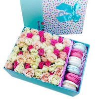 Розы в коробке "Нежное признание"